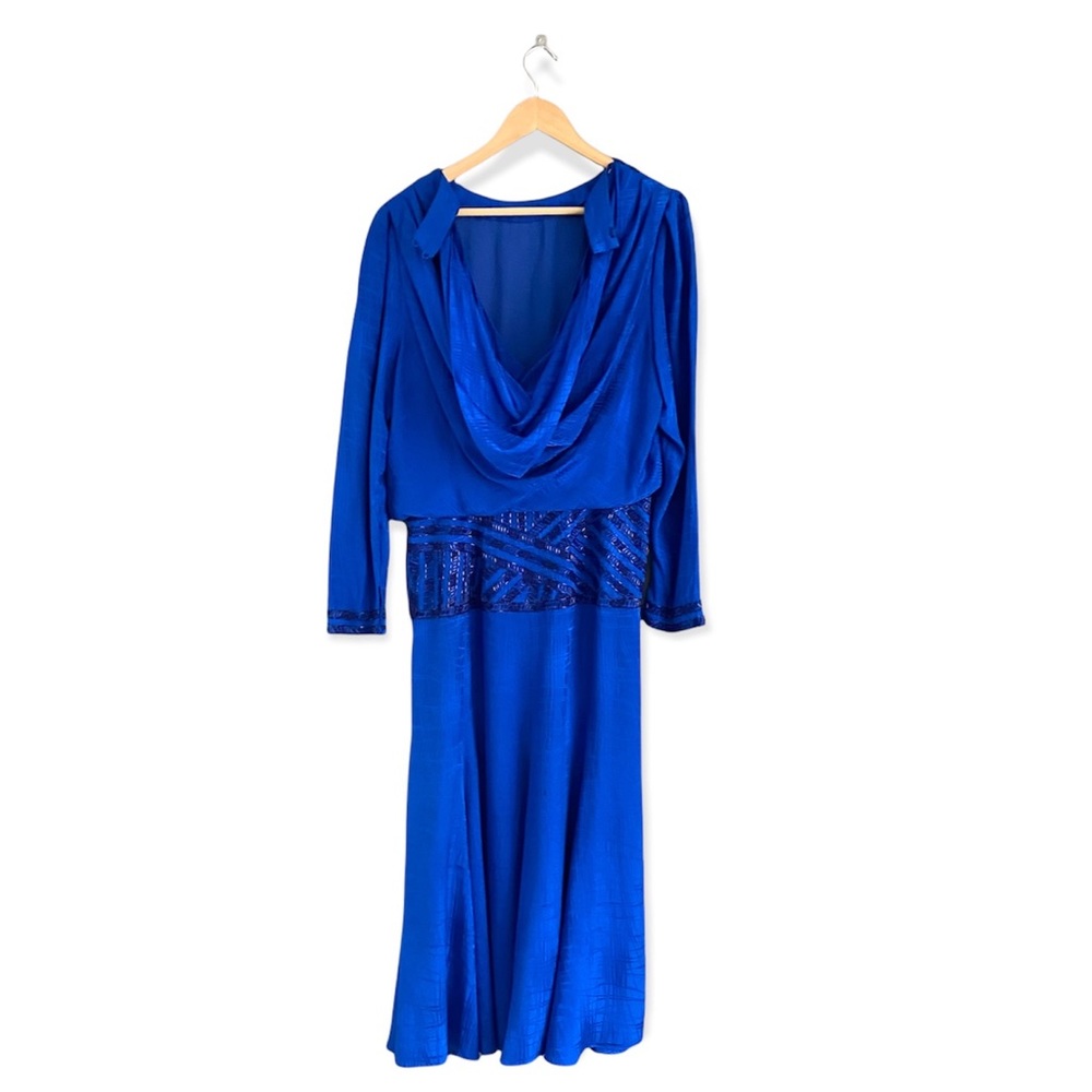 Vintage Beaded Silk D’ore Cocktail Dress, Women's 14 - Picture 6 of 16
